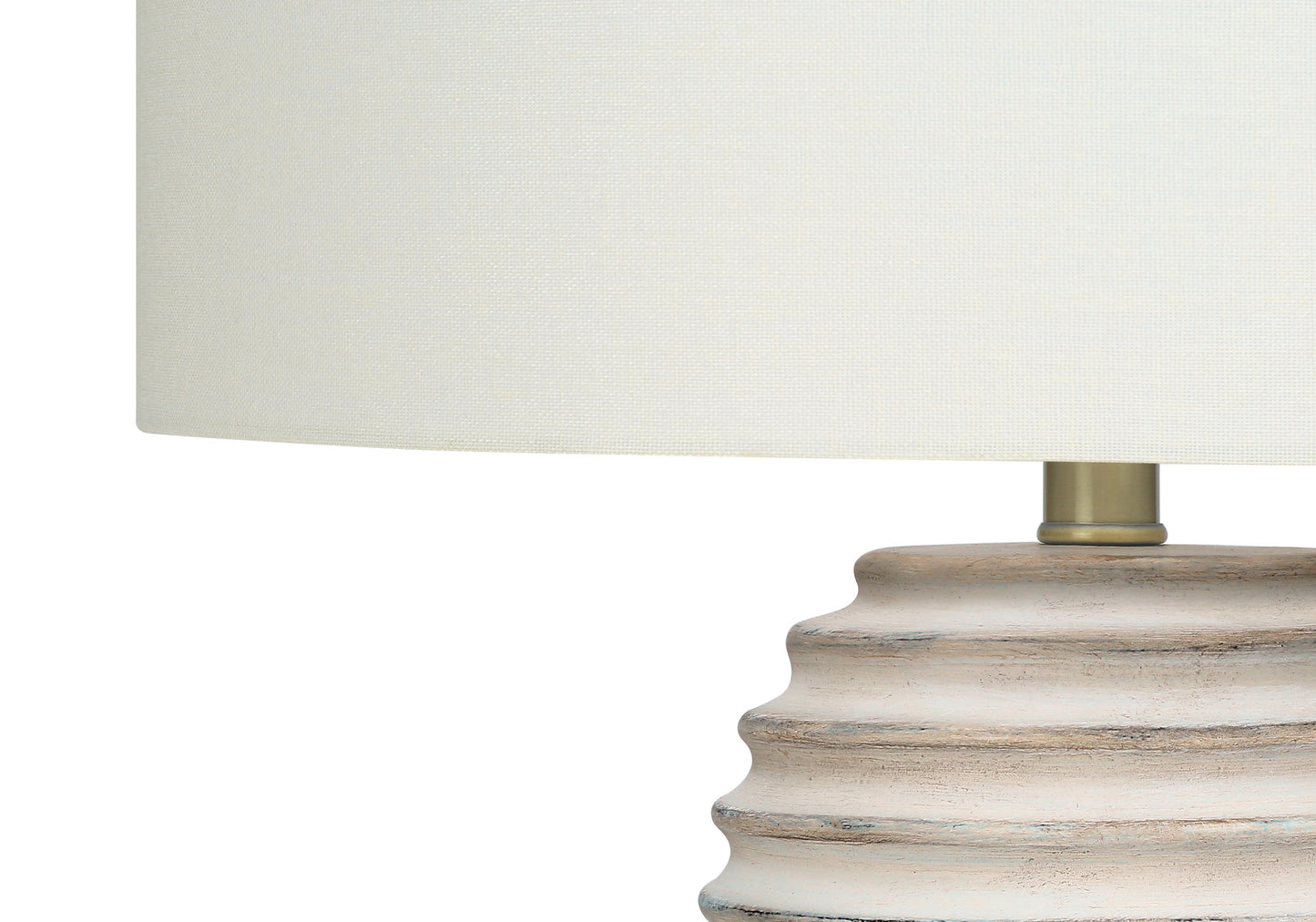 Cream Geometric Table Lamp w/ Shade