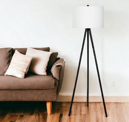 Matte Black Floor Lamp w/ Shade