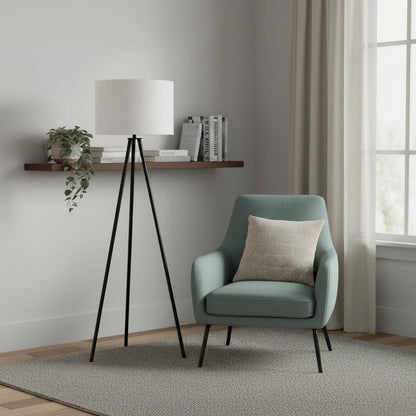 Matte Black Floor Lamp w/ Shade