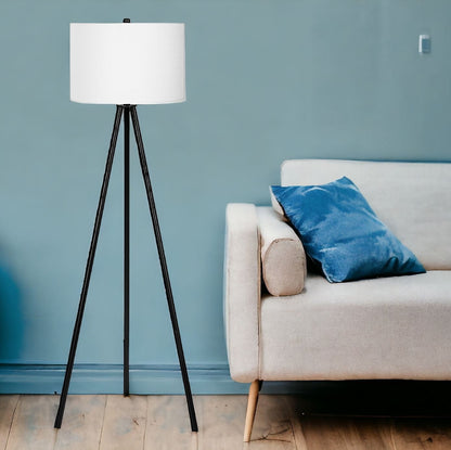 Matte Black Floor Lamp w/ Shade