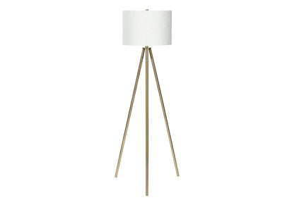 Matte Gold Floor Lamp w/ Shade