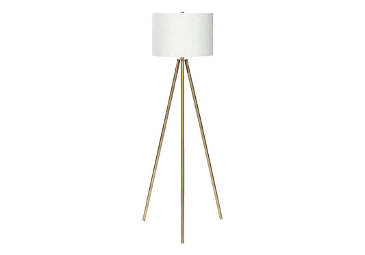 Matte Gold Floor Lamp w/ Shade