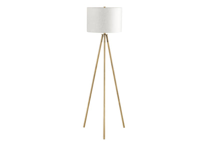 Matte Gold Floor Lamp w/ Shade
