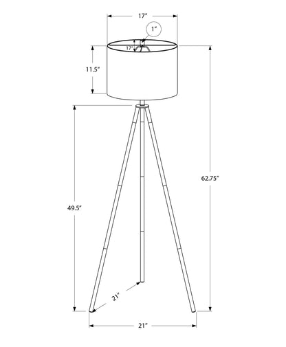 Matte Gold Floor Lamp w/ Shade