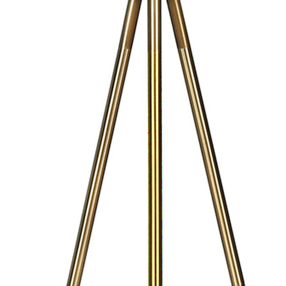 Matte Gold Floor Lamp w/ Shade