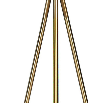 Matte Gold Floor Lamp w/ Shade