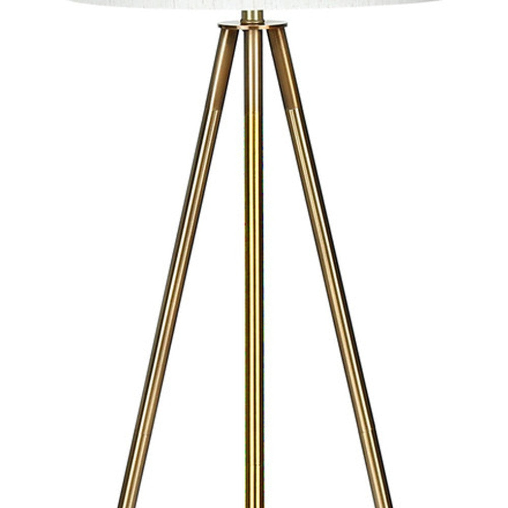 Matte Gold Floor Lamp w/ Shade