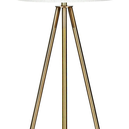 Matte Gold Floor Lamp w/ Shade