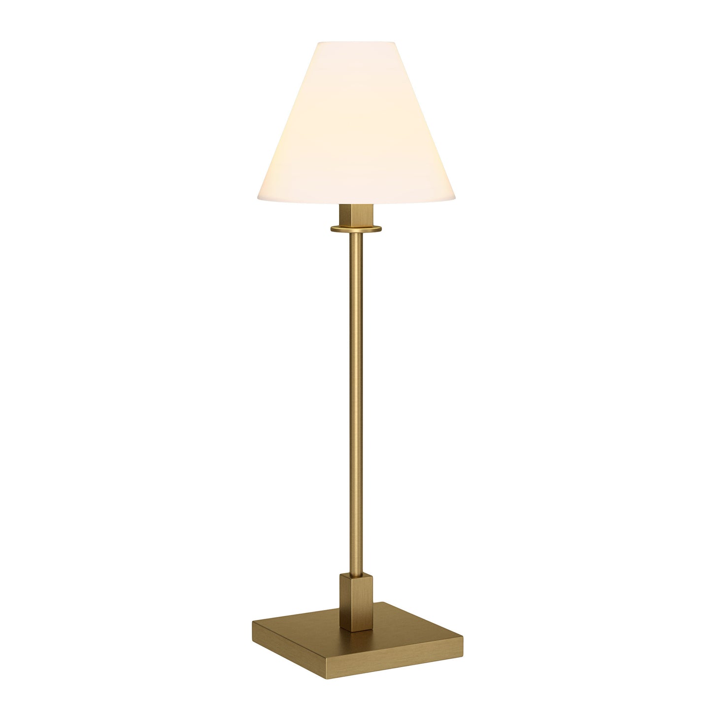Brass Candlestick Table Lamp w/ Shade
