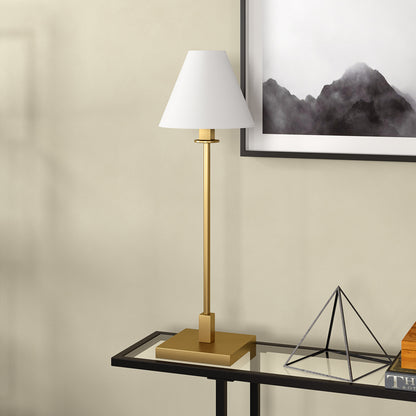 Brass Candlestick Table Lamp w/ Shade