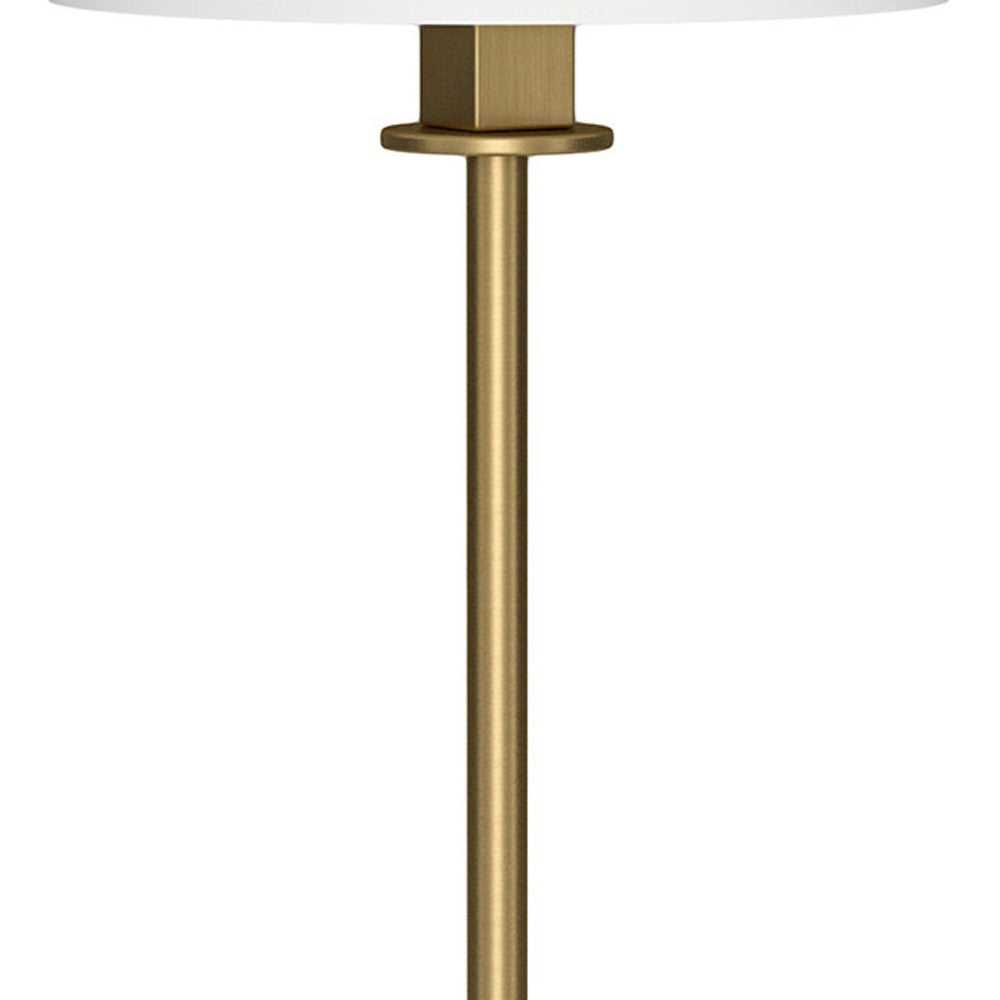 Brass Candlestick Table Lamp w/ Shade