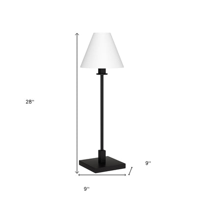 Black Candlestick Table Lamp w/ Shade