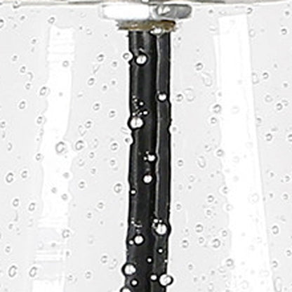 Clear Glass Geometric Table Lamp w/ Shade