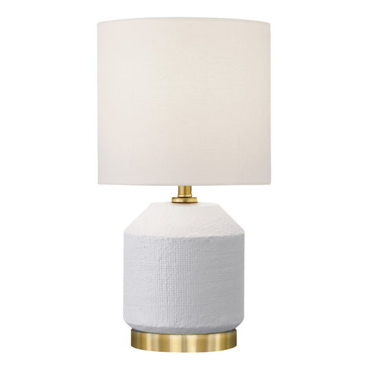 Gold & White Table Lamp w/ Shade