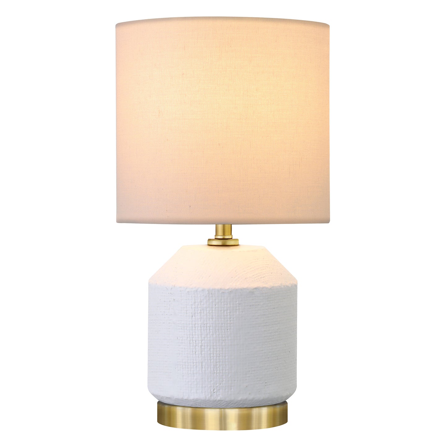Gold & White Table Lamp w/ Shade