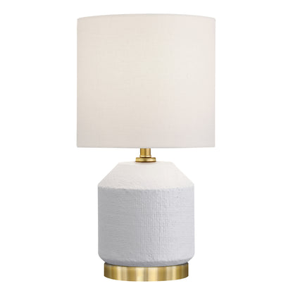 Gold & White Table Lamp w/ Shade
