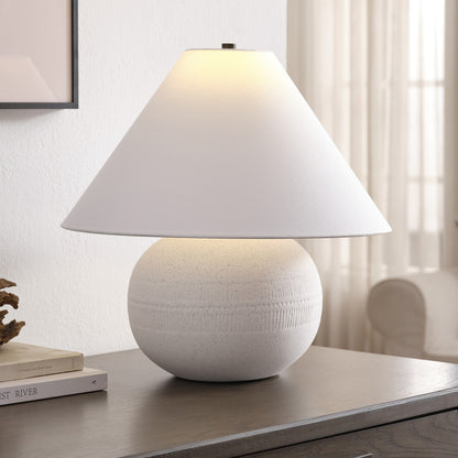 Off White Table Lamp w/ Shade