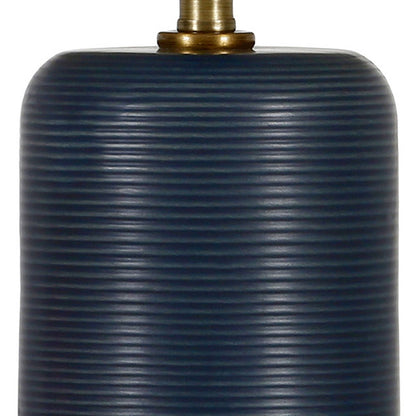 Blue & Gold Table Lamp w/ Shade