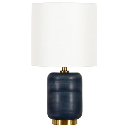 Blue & Gold Table Lamp w/ Shade