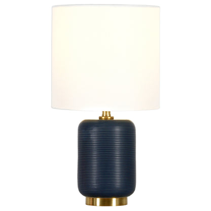 Blue & Gold Table Lamp w/ Shade