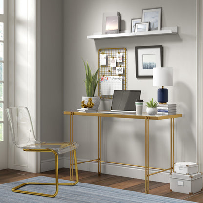 Blue & Gold Table Lamp w/ Shade