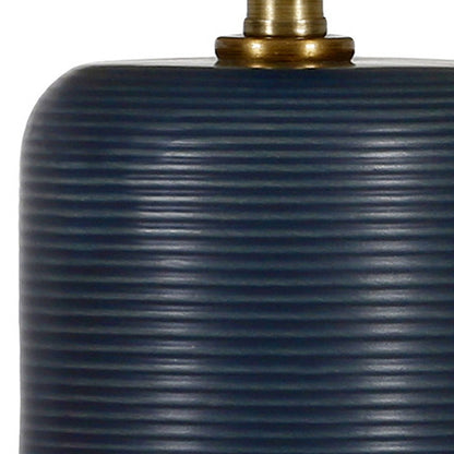 Blue & Gold Table Lamp w/ Shade