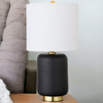 Black & Gold Table Lamp w/ Shade