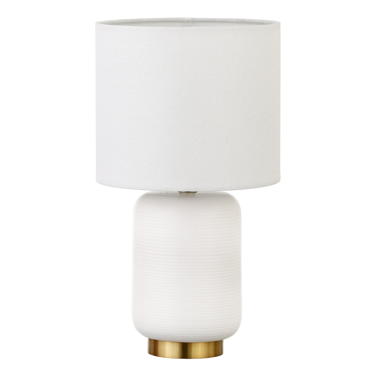 Gold & White Table Lamp w/ Shade