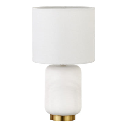Gold & White Table Lamp w/ Shade
