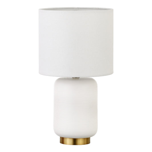 Gold & White Table Lamp w/ Shade