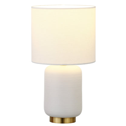 Gold & White Table Lamp w/ Shade