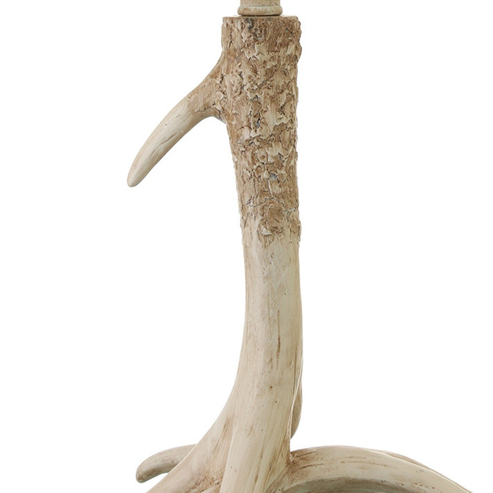 Brown Antlers Table Lamp w/ Shade