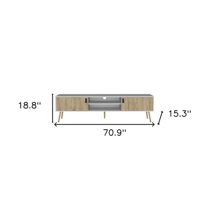 White & Beige Media Console