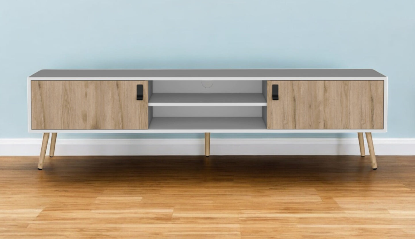 White & Beige Media Console