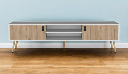 White & Beige Media Console