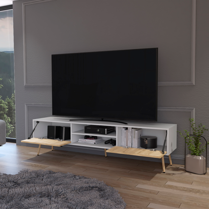 White & Beige Media Console