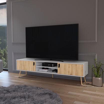 White & Beige Media Console