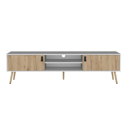 White & Beige Media Console