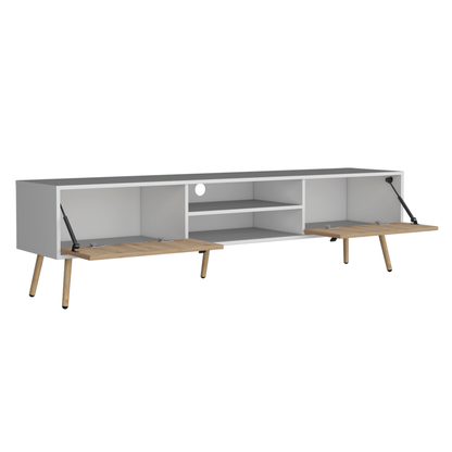 White & Beige Media Console