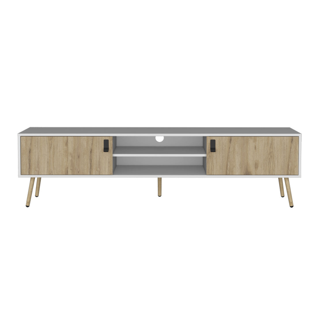 White & Beige Media Console