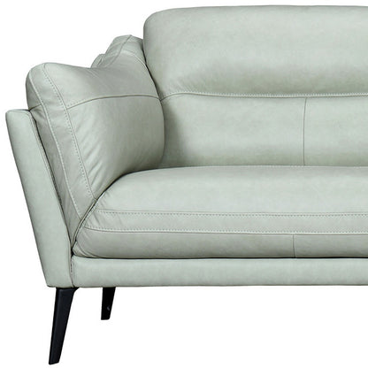 Mint Green Leather Sofa