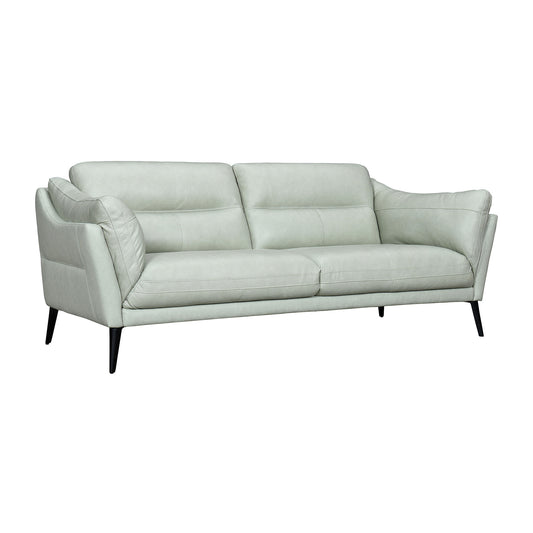 Mint Green Leather Sofa