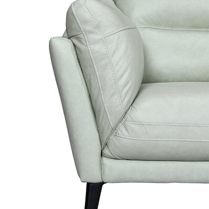 Mint Green Leather Sofa