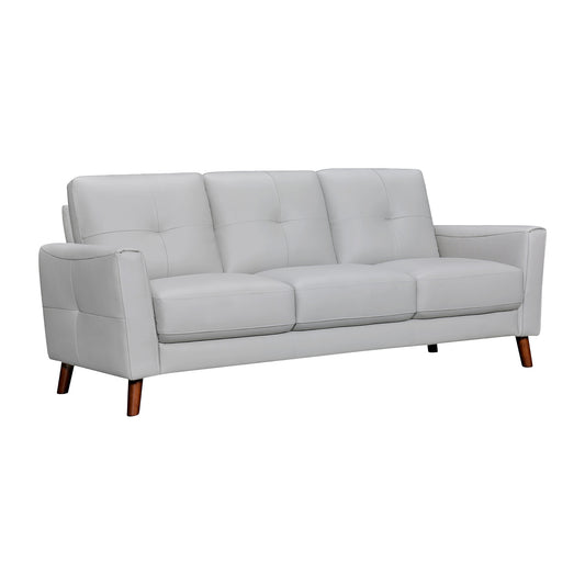Light Slate Gray Leather Sofa