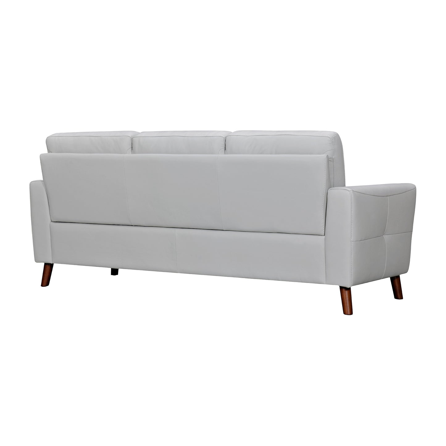 Light Slate Gray Leather Sofa