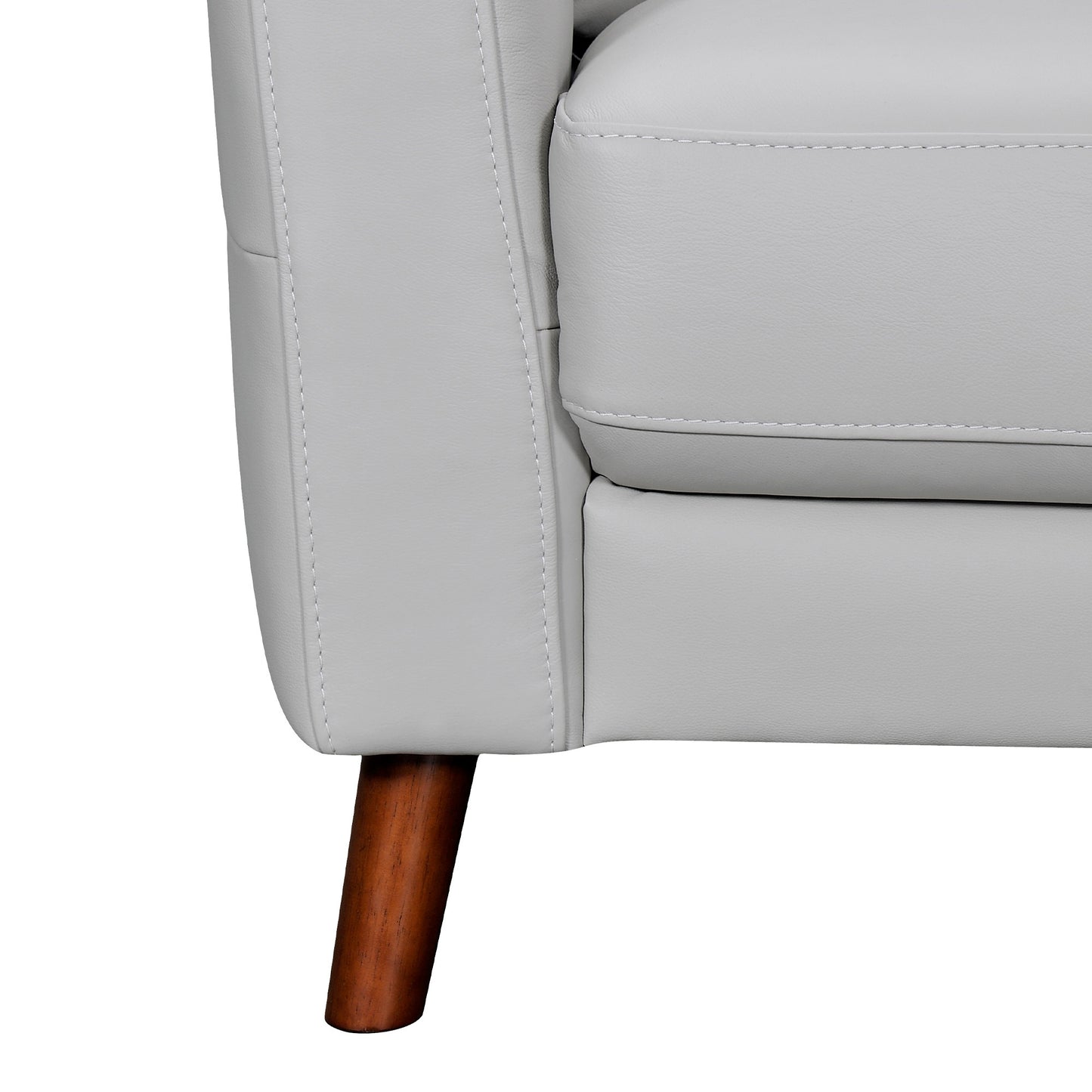 Light Slate Gray Leather Sofa