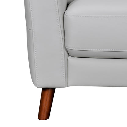 Light Slate Gray Leather Sofa