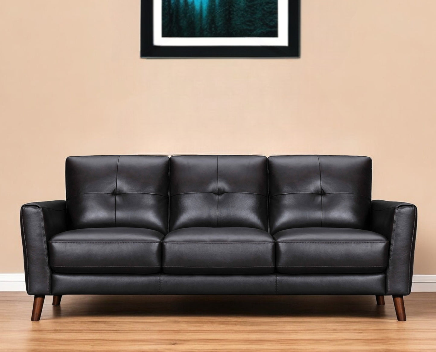 Black Leather Sofa
