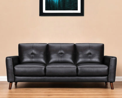 Black Leather Sofa