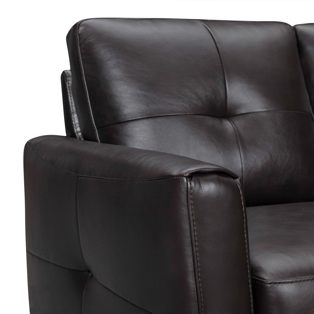 Black Leather Sofa With Brown Legs